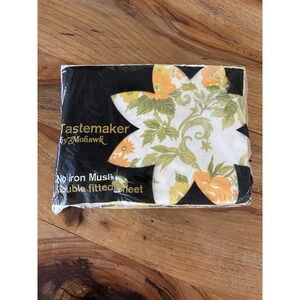 Vintage Tastemaker‎ by Mohawk No-Iron Muslin Fitted Sheet Victorian Rose